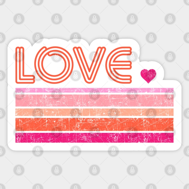Retro Love Valentines Day Sticker by GraciafyShine